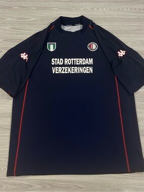Kappa 2002/03 Feyenoord Rotterdam Soccer Jersey Navy Blue Men’s Size XL